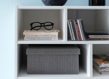 Bücherregal >WL5.819< in Weiß, Holzwerkstoff - 80x69x30cm (BxHxT)