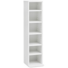 CD-Regal >WL5.836< in Weiß, Holzwerkstoff - 21x90x20cm (BxHxT)