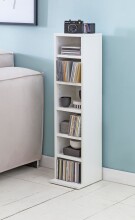 CD-Regal >WL5.836< in Weiß, Holzwerkstoff - 21x90x20cm (BxHxT)