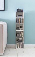 CD-Regal >WL5.836< in Weiß, Holzwerkstoff - 21x90x20cm (BxHxT)