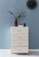 Schubkastenkommode >WL5.864< in Weiß, Holzwerkstoff - 60x90x30cm (BxHxT)