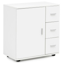 Badkommode >WL5.877< in Weiß, Holzwerkstoff - 60x66x33cm (BxHxT)