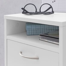 Rollcontainer >WL5.901< in Weiß, Holzwerkstoff - 33x63x38cm (BxHxT)