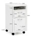 Rollcontainer >WL5.901< in Weiß, Holzwerkstoff - 33x63x38cm (BxHxT)