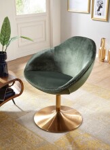 Loungesessel >SIRAN< in Grün, Bezugsstoff - 79x70cm (HxD)