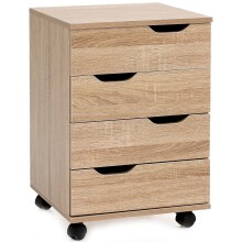 Rollcontainer >WL5.931< in Sonoma Eiche Dekor, Holzwerkstoff - 40x60x40 (BxHxT)