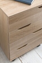 Rollcontainer >WL5.931< in Sonoma Eiche Dekor, Holzwerkstoff - 40x60x40 (BxHxT)
