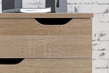 Rollcontainer >WL5.931< in Sonoma Eiche Dekor, Holzwerkstoff - 40x60x40 (BxHxT)