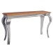 Konsolentisch >WL5.946< in Sheesham + Silber, Massivholz - 130x76x42cm (BxHxT)