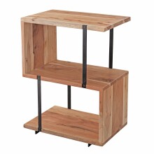 Beistelltisch >WL5.971< in Akazie, Massivholz - 45x60x30cm (BxHxT)