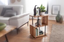 Beistelltisch >WL5.971< in Akazie, Massivholz - 45x60x30cm (BxHxT)