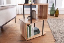 Beistelltisch >WL5.971< in Akazie, Massivholz - 45x60x30cm (BxHxT)
