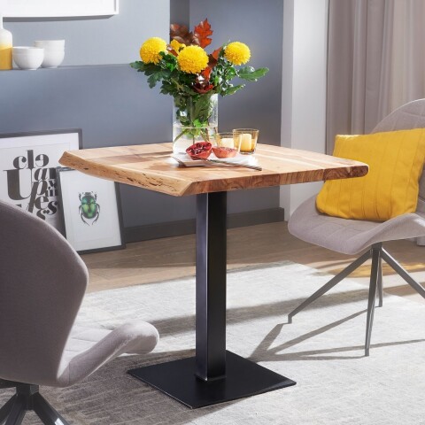 Esstisch >WL5.975< in Akazie, Massivholz - 80x75x75cm (BxHxT)
