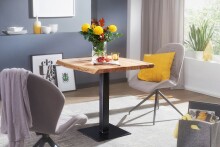 Esstisch >WL5.975< in Akazie, Massivholz - 80x75x75cm (BxHxT)