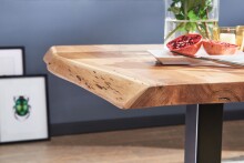 Esstisch >WL5.975< in Akazie, Massivholz - 80x75x75cm (BxHxT)