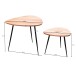 Satztisch >WL5.977< (2-tlg.) in Akazie, Massivholz - 60x51x60cm (BxHxT)