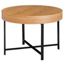 Couchtisch >WL5.978< in Eichenfurnier, Holzwerkstoff - 49x69cm (HxD)