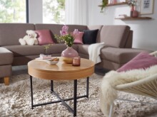 Couchtisch >WL5.978< in Eichenfurnier, Holzwerkstoff - 49x69cm (HxD)