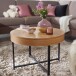 Couchtisch >WL5.978< in Eichenfurnier, Holzwerkstoff - 49x69cm (HxD)