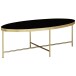 Couchtisch >WL5.993< in Gold, Glas / Metall - 110x40x56cm (BxHxT)