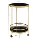 Servierwagen >WL6.000< in Gold, Metall / Glas - 76x45cm (HxD)