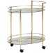 Servierwagen >WL6.007< in Gold, Metall / Glas - 79x46cm (HxT)