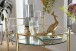 Servierwagen >WL6.007< in Gold, Metall / Glas - 79x46cm (HxT)