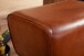 Polsterhocker >WL6.011< in Braun, Echtleder / Massivholz - 43x75x43cm (BxHxT)