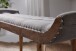 Sitzbank >WL6.013< in Grau, Stoff + Massivholz - 125x51x38cm (BxHxT)