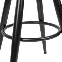 Barhocker >WL6.046< in Schwarz, Metall - 80x53cm (HxD)