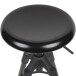 Barhocker >WL6.046< in Schwarz, Metall - 80x53cm (HxD)