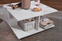 Couchtisch >WL6.066< in Weiß - 70x36x70cm (BxHxT)