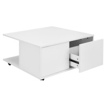 Couchtisch >WL6.066< in Weiß - 70x36x70cm (BxHxT)