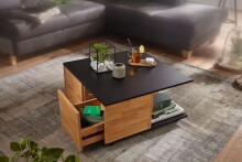 Couchtisch >WL6.067< in Anthrazit + Sandeiche -...