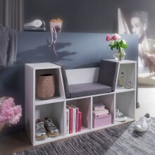 Standregal >WL6.068< in Weiß, Holzwerkstoff -...