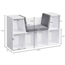 Standregal >WL6.068< in Weiß, Holzwerkstoff - 102x62x30cm (BxHxT)