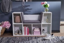 Standregal >WL6.068< in Weiß, Holzwerkstoff - 102x62x30cm (BxHxT)