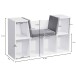 Standregal >WL6.068< in Weiß, Holzwerkstoff - 102x62x30cm (BxHxT)