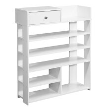 Schuhregal >WL6.070< in Weiß, Holzwerkstoff - 75x93x24cm (BxHxT)