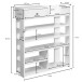 Schuhregal >WL6.070< in Weiß, Holzwerkstoff - 75x93x24cm (BxHxT)