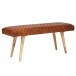 Sitzbank >WL6.091< in Braun, Echtleder - 115x53x38cm (LxHxT)