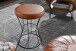 Sitzhocker >WL6.093< in Braun, Echtleder - 48x35cm (HxD)