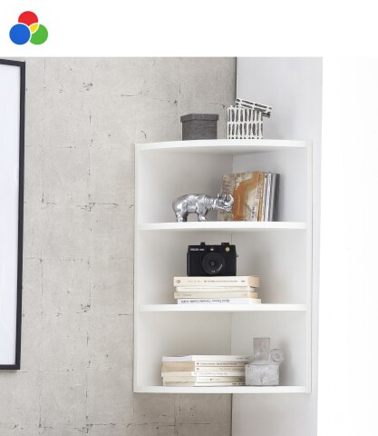 Hängeregal >WL5.843< in Weiß oder Eiche Dekor, Holzwerkstoff - 30x60x30cm (BxHxT)