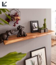Wandboard >WL5.974< in Akazie, Massivholz - 80 oder...