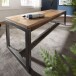Sitzbank >WL6.143< in Mango, Massivholz / Metall - 120x46x45cm (BxHxT)