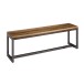 Sitzbank >WL6.143< in Mango, Massivholz / Metall - 120x46x45cm (BxHxT)