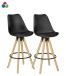 Barhocker >LIMA< (2-teilig) in Schwarz oder mit natur - 45x113x45cm (BxHxT)
