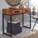 Konsolentisch >WL6.147< in Sheesham, Massivholz / Metall - 90x77x36cm (BxHxT)