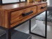 Konsolentisch >WL6.147< in Sheesham, Massivholz / Metall - 90x77x36cm (BxHxT)