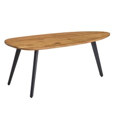 Couchtisch >WL6.157< in Akazie, Massivholz / Metall - 45x60cm (HxT)